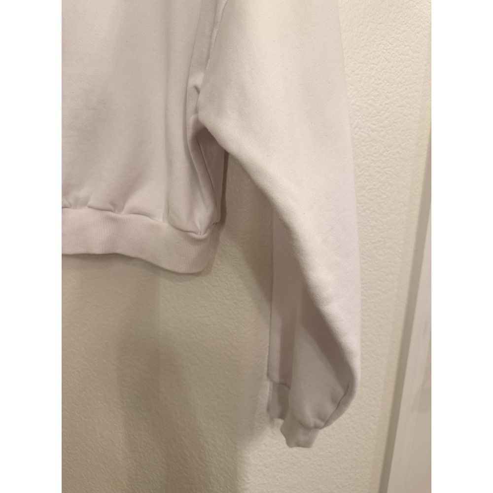 Alo Yoga Cropped Accolade Crewneck Sweatshirt White Size Medium - Picture 11 of 14